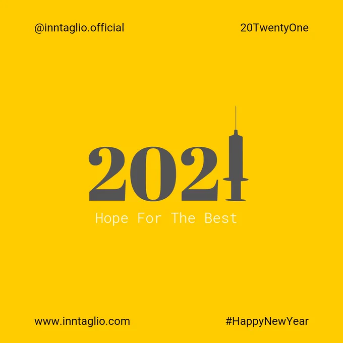 Happy New Year, 2021, Vaccine, Inntaglio, Software Development Company, Indore, India
