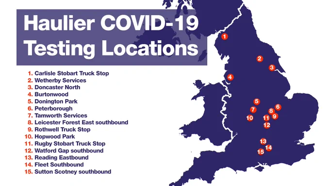There are now 15 Information and Advice Sites with COVID-19 testing facilities for HGV, van and light goods vehicle drivers.