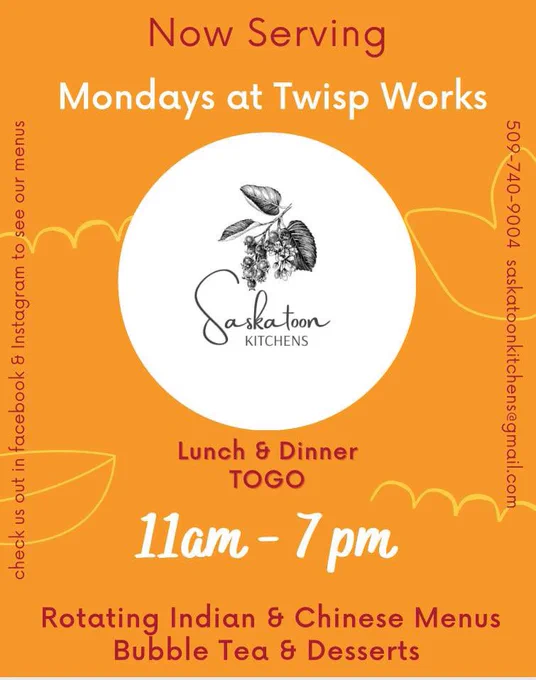 Restaurant Methow Valley Twisp Winthrop PNW Cascade Loop Saskatoon Kitchens TwispWorks Ethnic Food