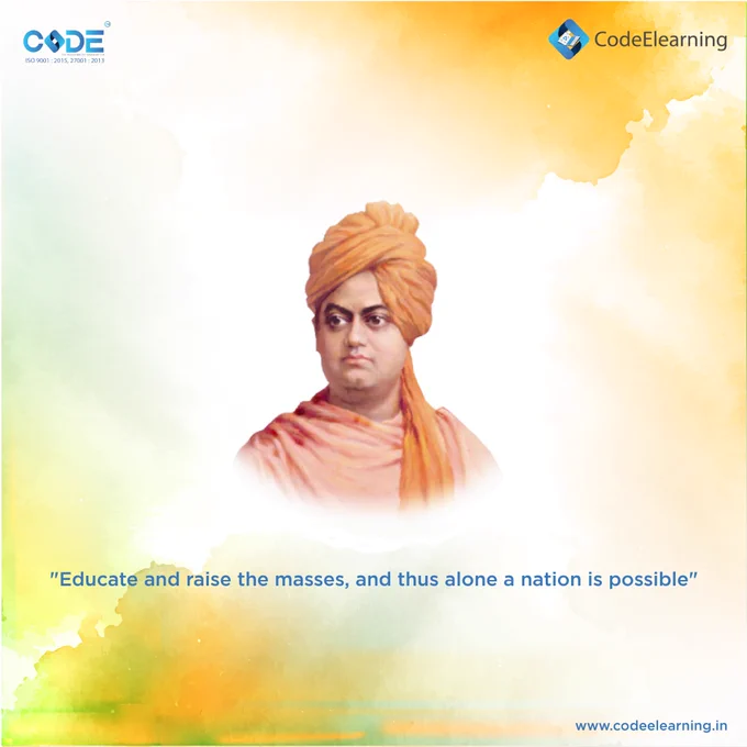 "Arise, Awake and stop not until you reach your Goal" on this day of Swami Vivekananda was born. He emphasized "Self-Knowledge" and influenced great minds The Day is celebrated as National Youth Day.
