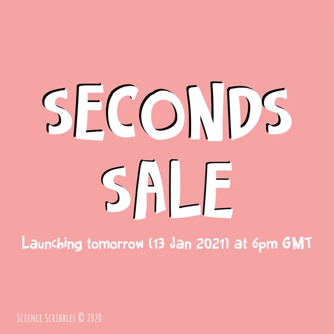Photo detailing the Science Scribbles Etsy Sale which started on the 13th January 2021.