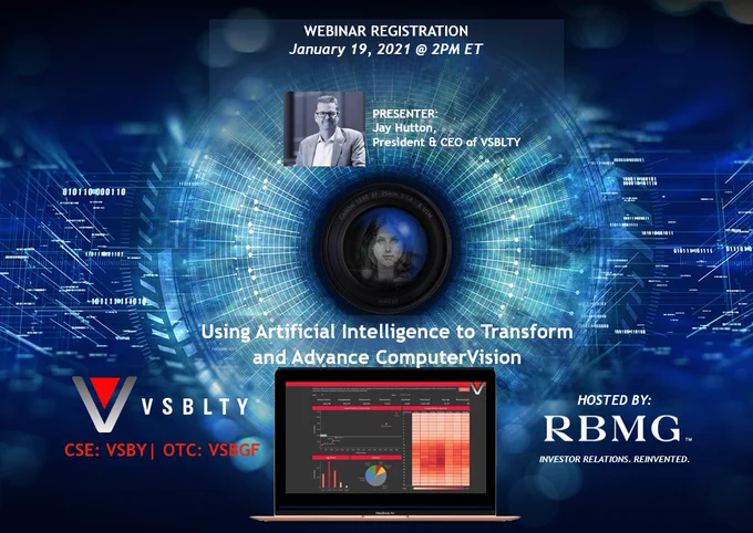 VSBLTY (CSE $VSBY, OTC $VSBGF) Investor Webinar on Jan 19 @ 2PM ET