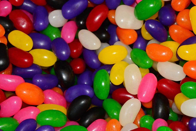 jelly beans, candy, sugar