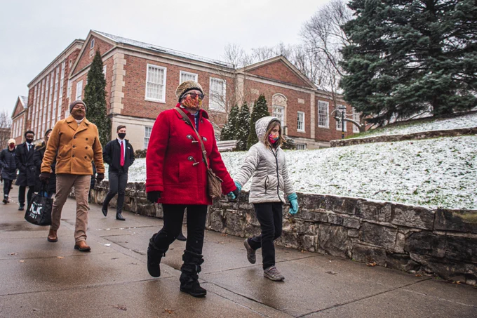 Photos of the MLK Day Silent March and Drive-In Brunch at Ohio University's Athens campus.