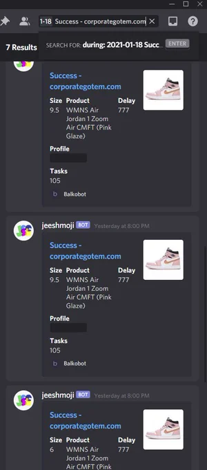 Success from Gon https://cdn.discordapp.com/attachments/490264084307116053/801092171788451840/unknown.png