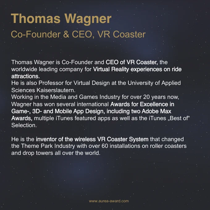 Thomas Wagner, Jury member of Aurea Award