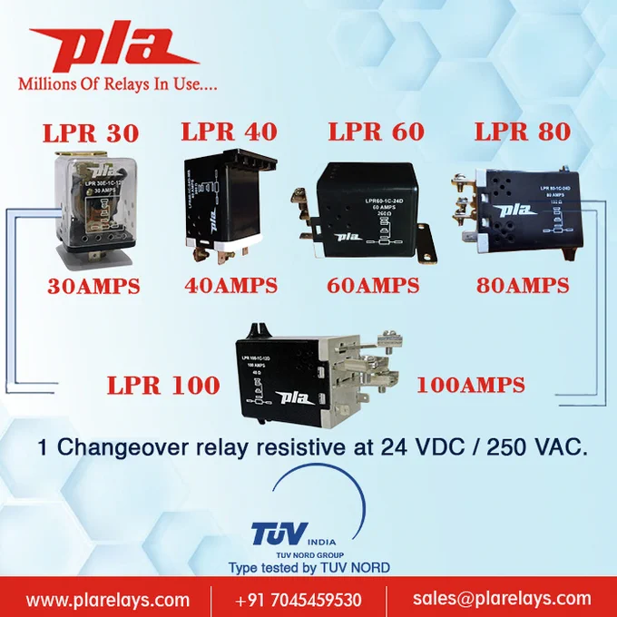 www.plarelays.com
sales@plarelays.com
follow us on instagram 
https://www.instagram.com/plarelays/
#plarelays #pluguinrelay #pcbmountrelay #contact #configuration #mpc  #mccp #mcc #reedrelay #electric #electricalmarket #automotive #pcbmountrelay #powerrelay #industrial  #controlpanel #stabilizer #inverter #temperature #rating #ampere #coil #automotive #electromechanical  #ampere #coil #rating #solder #lugs #voltage #stabilizer #LPR30E #socket #processcontrols #heaters #invertors #airconditioner #machines #vending #electricallife #automotive #technology #innovation #suppressor #normalrange #surge #LPR40MB #biomedical #equipments #inverters #processcontrolsystem #temperaturecontroller #powersupplies #industrialcontrols #integratorcontrol #sdrply #sdr #ply #pmcm #mpcn #hmpc #hpcc #coil #flexible #electricalindustry #plugin #reed #generalpurpose #manufacturer #industrial #controlpanels #resistive #equivalent