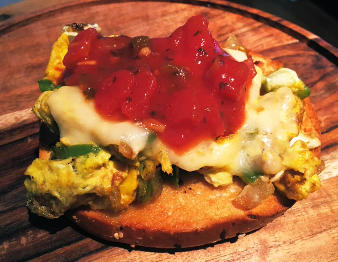 SalsaCuse egg sandwich-it’s what’s for breakfast! 🥰  #yumm #salsa #buylocal #salsacuse #syracuse #cazenovia #nelson #rochester #gogetsome