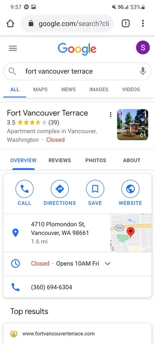 Fourth Vancouver terrace
4710 plomondon st. 
Vancouver, WA. 98661
360 694 6304