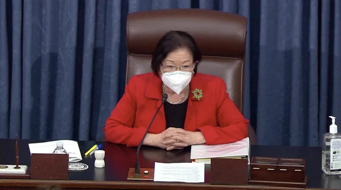 Senator Hirono presides over the Senate floor.