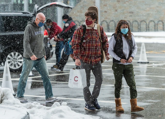 Students move back on to campus for spring semester. 