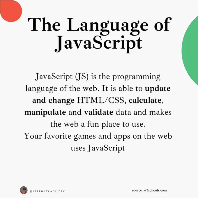 Javascript is the language of the web