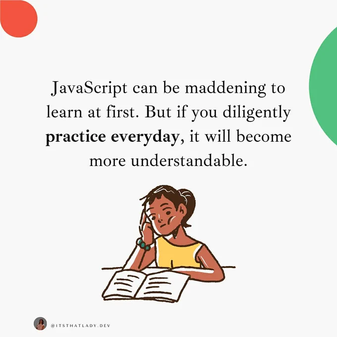 Keep pushing on to learn JS