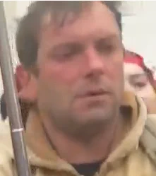 The FBI is seeking this individual for their participation in the violence at the U.S. Capitol on January 6. If you know their whereabouts please contact tips.fbi.gov.