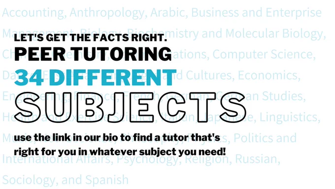 Peer tutoring is available at https://lac.wfu.edu/tutoring/