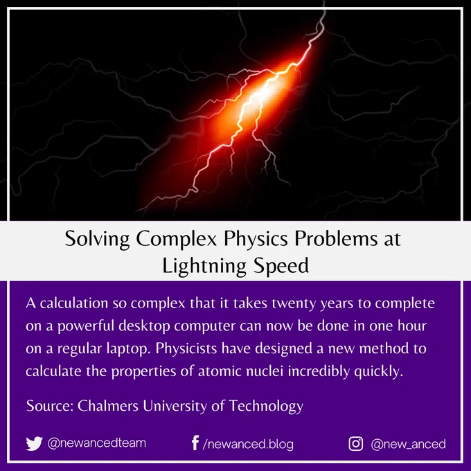 A calculation so complex that it takes twenty years to complete on a powerful desktop computer can now be done in one hour on a regular laptop. Physicists have designed a new method to calculate the properties of atomic nuclei incredibly quickly.