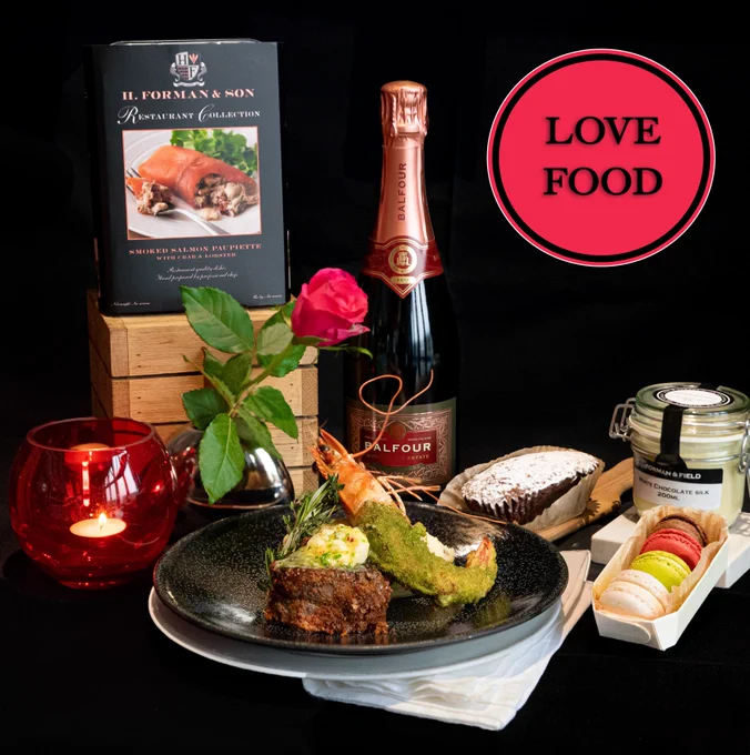 Valentines Day Surf & Turf Romantic Dinner For Two with Wine