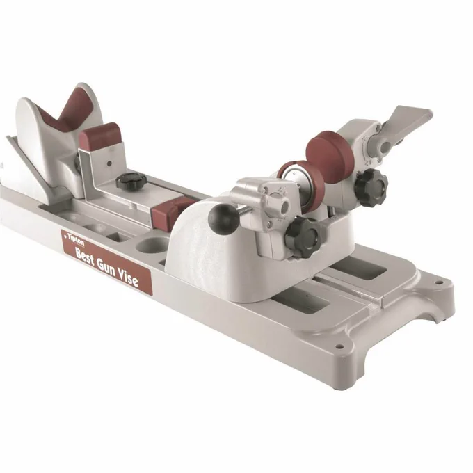 The Tipton Best Gun Vise is the best tool you can own for working on your firearms. The vise was designed to accommodate the widest possible array of firearms for cleaning, maintenance, or gunsmithing, & is easily configurable to handle bolt-action rifles, break-open shotguns, AR-15s, & handguns. A central aluminum channel lets the user move individual components to the ideal position for their firearm. Each individual component then adjusts to the perfect position for secure support. The rear base features two adjustable offset clamps for a tight grip on a wide range of buttstock configurations. The Best Gun Vise is extremely stiff and is made from high-quality, solvent-resistant material that w/ stand up to years of hard use. L-shape center support holds break-open guns securely & separate quick-release cam blocks move independently to accommodate any stock shape. #lifedecoraddict #tiptongunvise #gunvise #tiptonvisehttps://www.lifedecoraddict.com/tipton-best-gun-vise-mna-811817.html