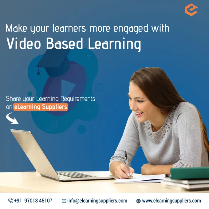 Make your Learners more Engaged with Video Based Learning
Share your Learning Requirements on eLearning Suppliers

Contact us 📞  919701345107
Email us 📩 info@elearningsuppliers.com
Visit 🌐 www.elearningsuppliers.com