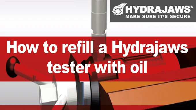 How to refill a Hydrajaws tester with oil