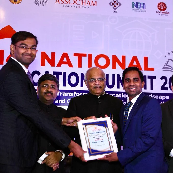 Edwisely won The Emerging Startup of the Year, awarded by ASSOCHAM at the 14th National Education Summit in New Delhi. The trophy was handed by Dr. Vinay Sahasrabuddhe, MP Rajya Sabha and Chairman Parliamentary Standing Committee on Education, Women, Children, Youth and Sport. Edwisely is India's First AI-Driven Technology that Personalizes Higher Education. 