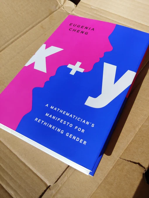 Recently opened package with new hardcover book, _x y_