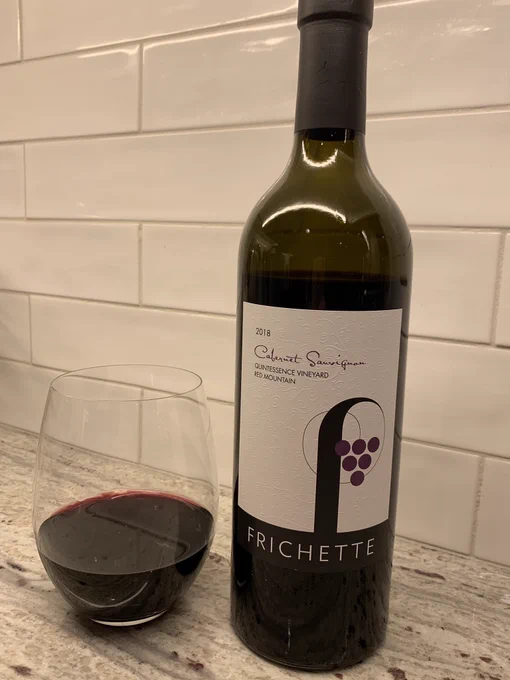 Frichette wine and glass