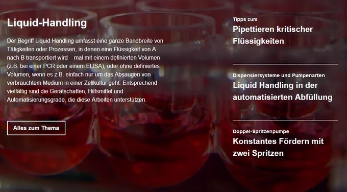 Themenspecial Liquid Handling