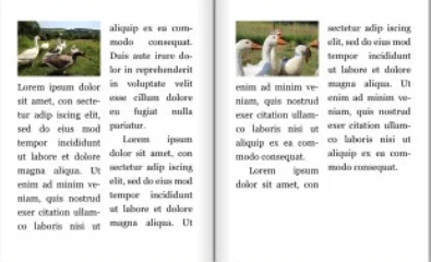 Images floated to the top of the left-hand column
