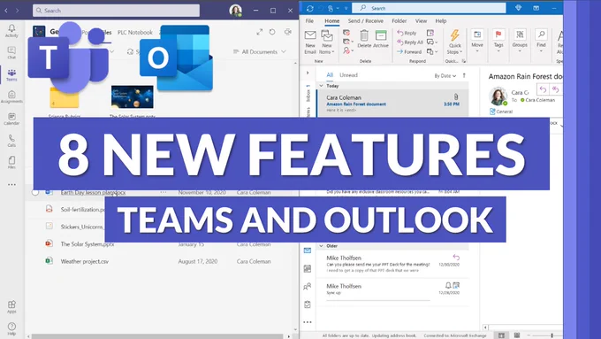 Picture of Teams and Outlook new features thumbnail 