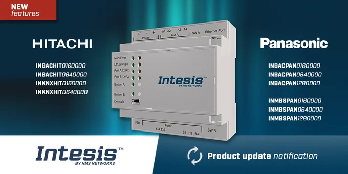 New features for the Intesis interfaces for Panasonic and Hitachi integrations