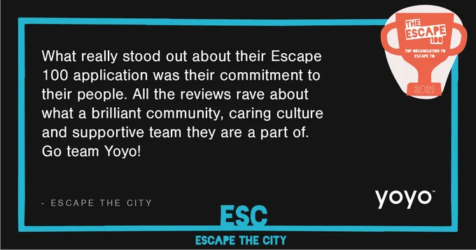 Escape the City quote for Yoyo