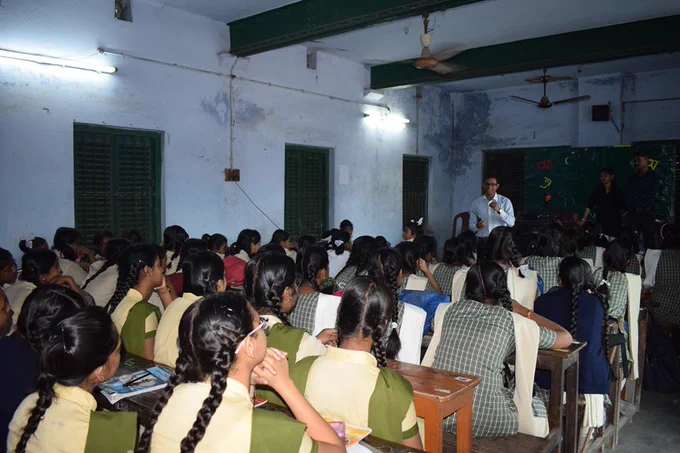 Amateur Radio Training Session in Girls School to empower everyone with emergency communication system.  