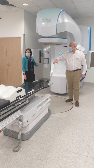 Lead Healthcare Scientists visit to Radiotherapy to see Radiotherapy equipment.
