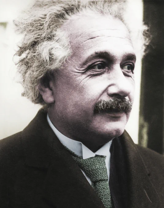 Einstein colorized