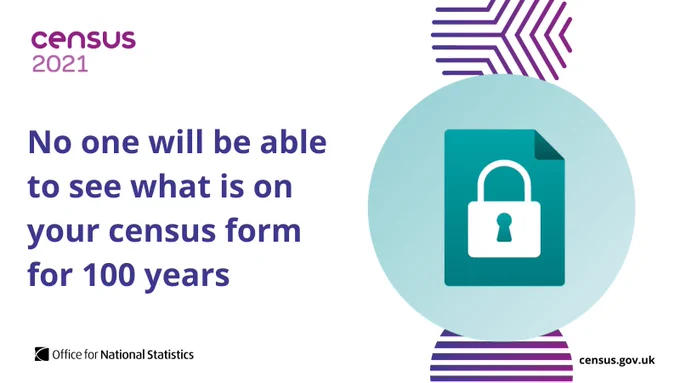 No one will be able to see what is on your census form for 100 years