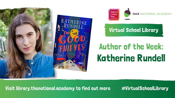 Virtual School Library: Author of the Week: Katherine Rundell. Visit library.thenational.academy to find out more.