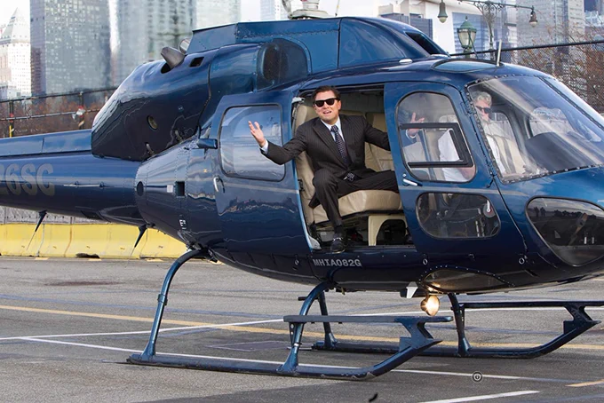 Wolf of wall st movie when Leonardo dicaprio is on a private plane