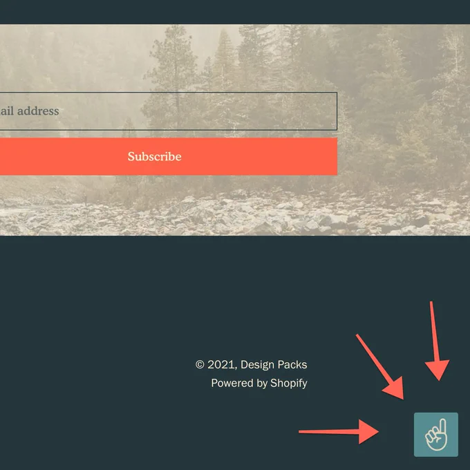 Screenshot of the Fixed back to top section 