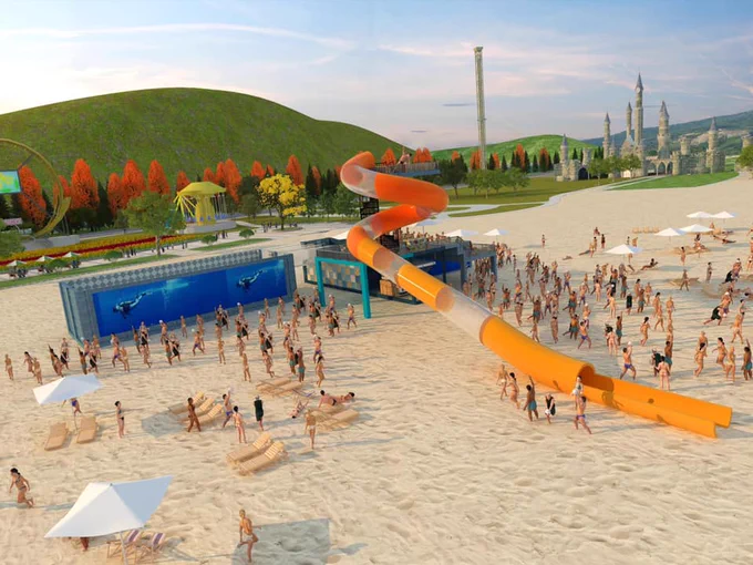 swimming pool in beach 
