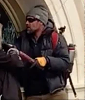 The FBI is seeking information on this participant in the U.S. Capitol violence on January 6. If you know this person, please reach out to tips.fbi.gov.