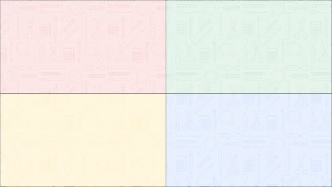 Four corners background—red, green, yellow, and blue quadrants