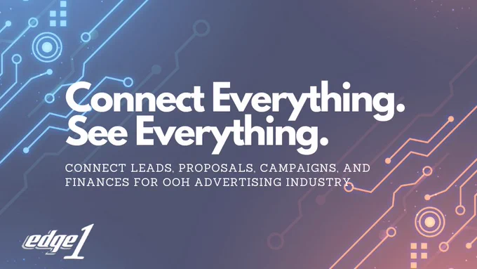With the #outdooradvertising industry changing so rapidly, how can you effectively plan your go-to-market strategy? 

To know the answer visit 👉www.edge1.in

#ooh #Edge1OOHSoftware #DOOH #advertising #adtech #brands #mediaowners #mediaagency #OutdoorAdvertisingSoftware 