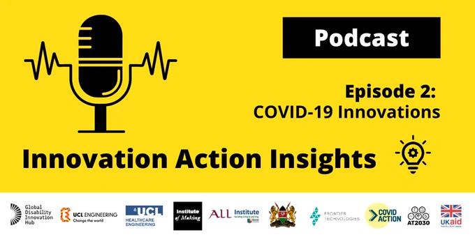 Text graphic: 'Episode 2: COVID-19 Innovations'