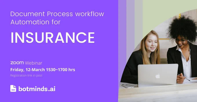 Document Process workflow Automation for Insurance, Webinar.