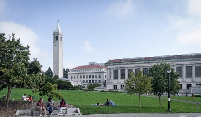Doe Library and the Campanile.