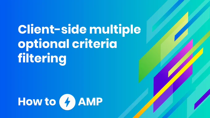 Thumbail from Youtube video titled, Client-side optional criteria filtering. 