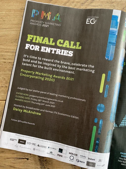 PMA Awards Advert in Estates Gazette