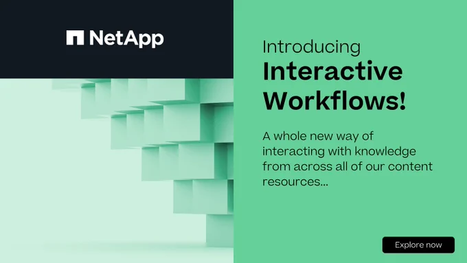 To know about our Interactive Workflows Journey to the Knowledge Base, check out this blog: https://ntap.com/3qWbfKw
