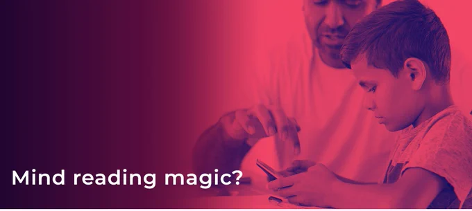 The banner from the NSW Education Everyday Maths Hub for the resource, "Mind reading magic?" 